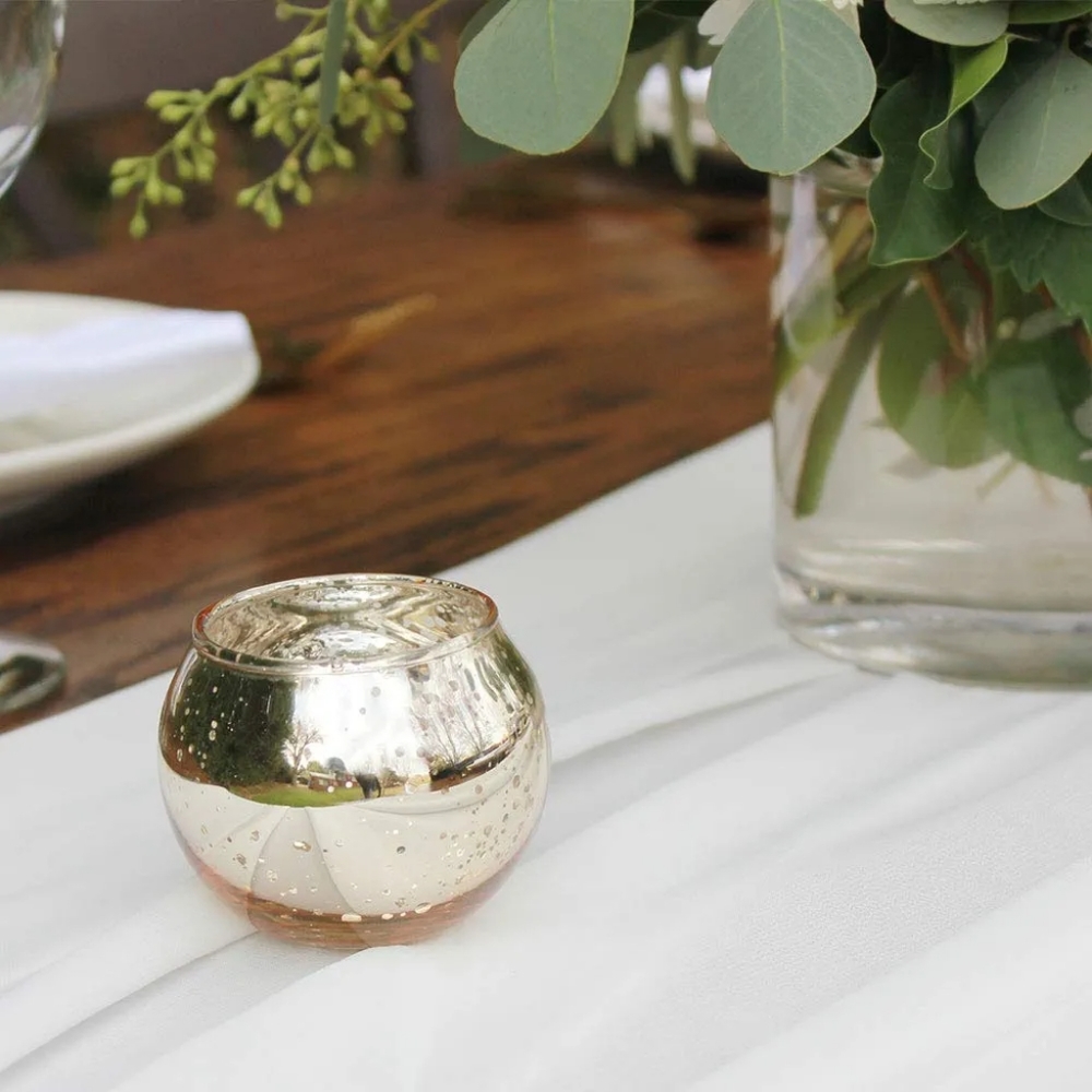 SET OF 5 Mercury Glass Votive/Tealight Holder